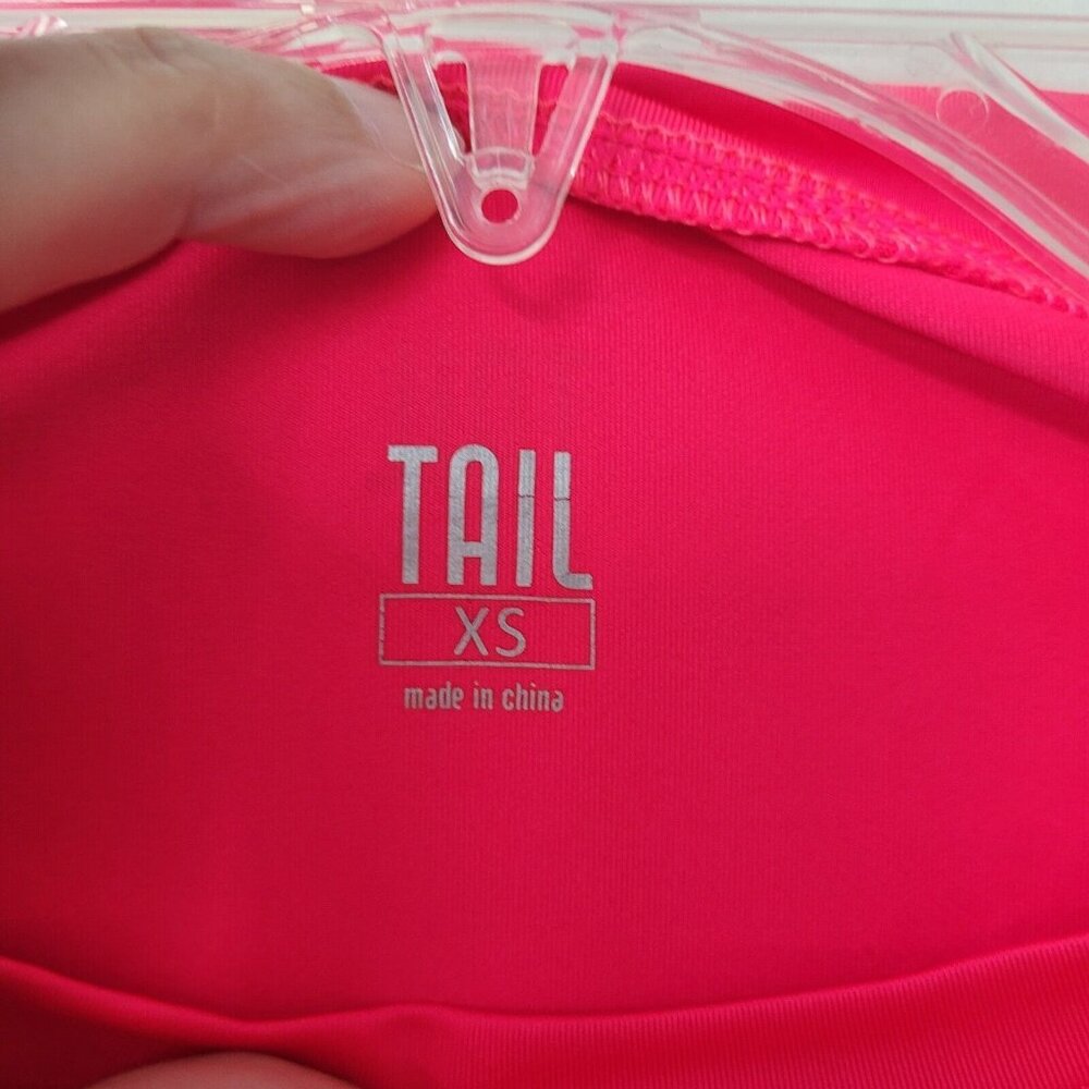 Tail Shirt Women XS Pink Cropped Long Sleeve‎ Active Dance Mesh Vented Flaw - Picture 3 of 11